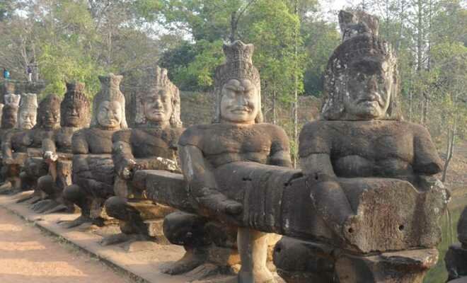 Bayon Bridge Photo - Angkor Thom, Angkor Wat, Cambodia 